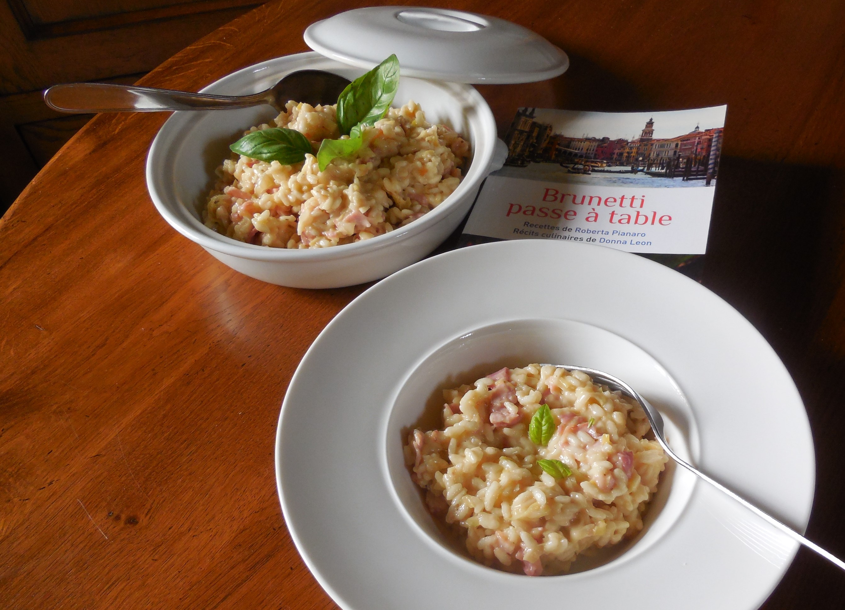 Risotto aux poireaux et bacon