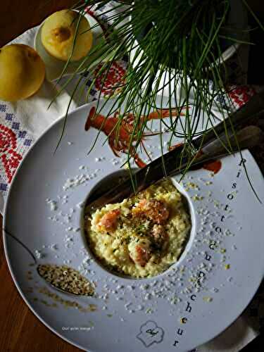 Risotto citronné aux gambas