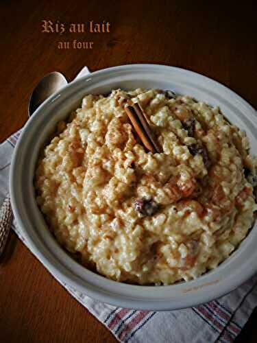 Riz au lait cuit au four