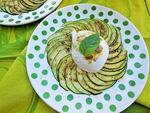 Rosace de courgette et mozzarella