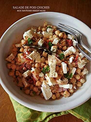 Salade de pois chiches, écrevisses et feta