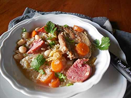 Soupe au chou, lard et saucisses de Montbéliard