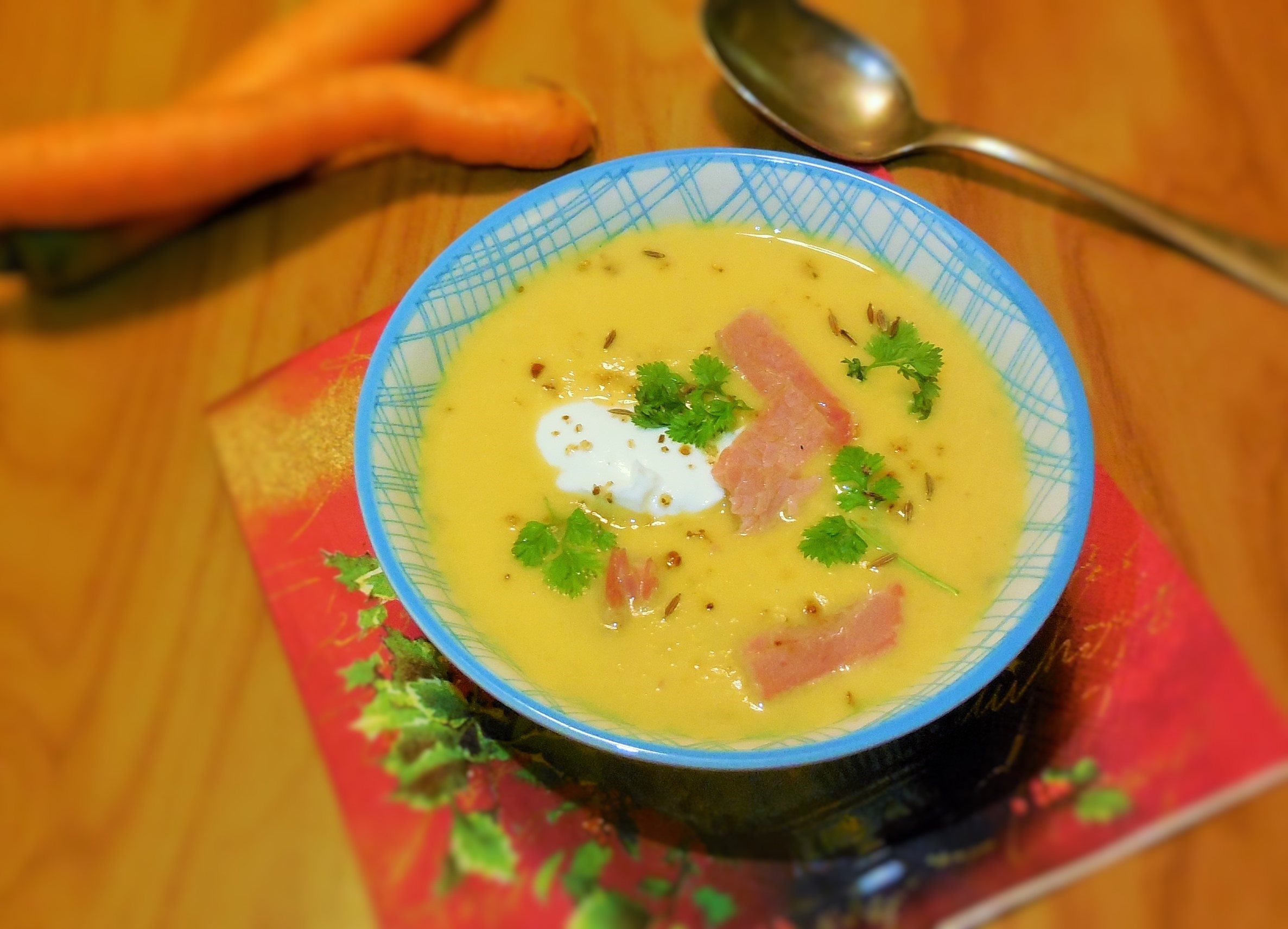 Soupe de carottes et lentilles corail