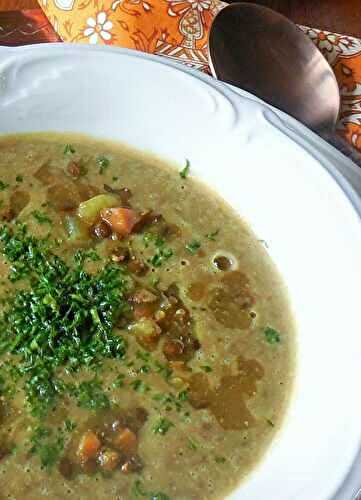 Soupe de lentilles au Raz-el-Hanout