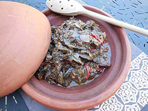 Tajine de boeuf, aubergine et poivron