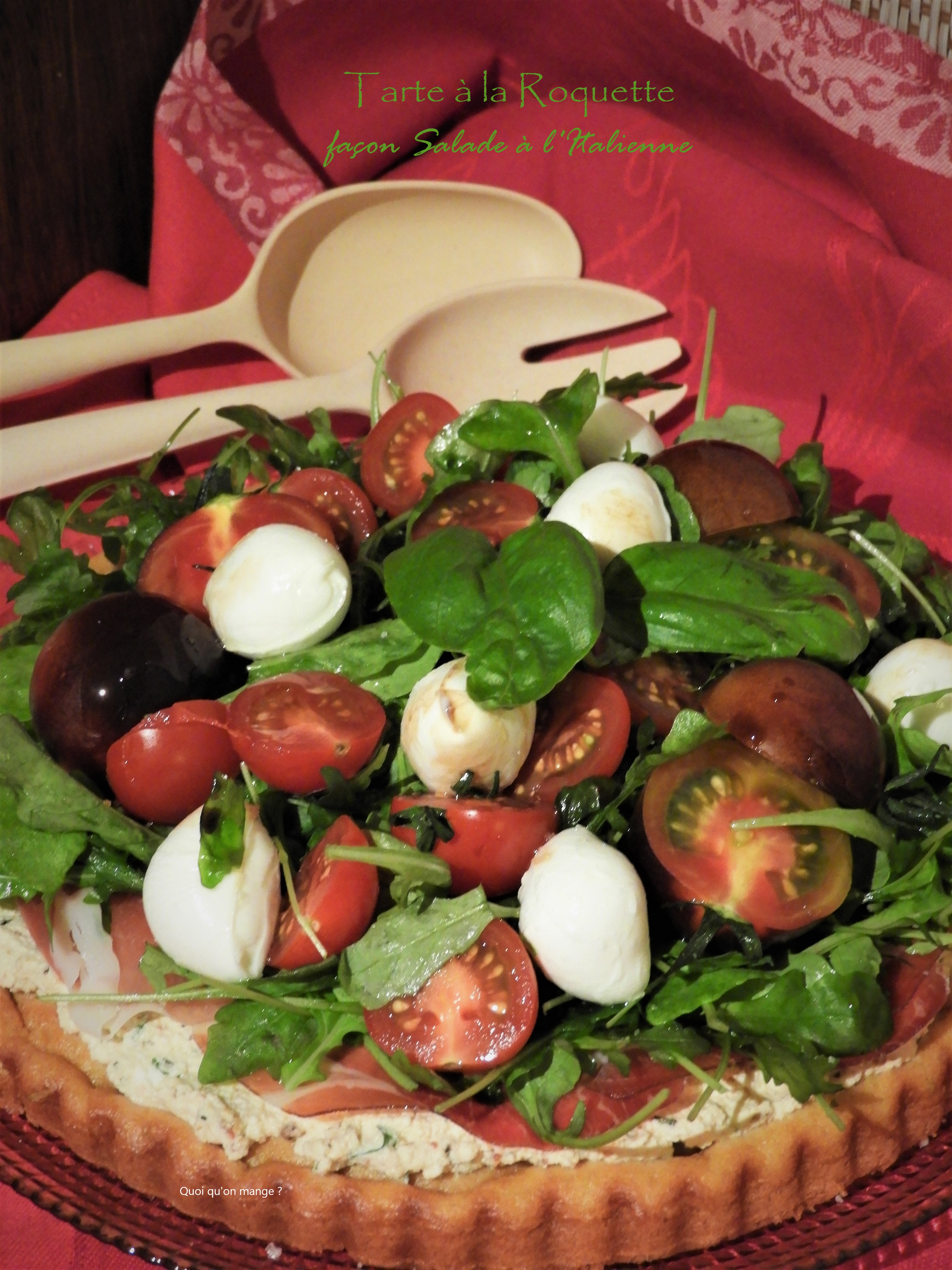 Tarte à la roquette façon salade à l’italienne