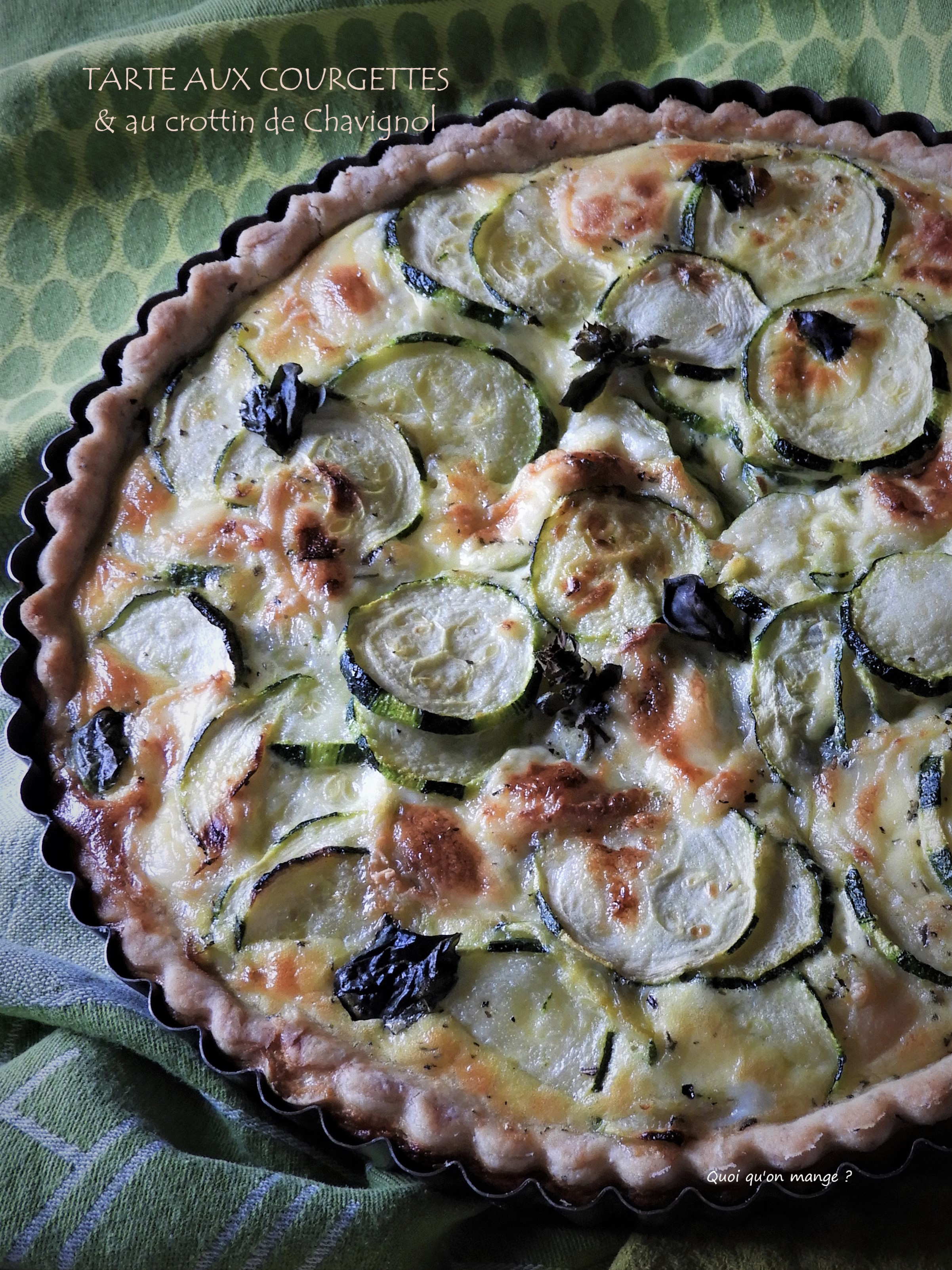 Tarte aux courgettes et au crottin de Chavignol