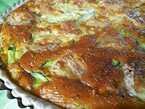 Tarte courgettes et crottin de Chavignol