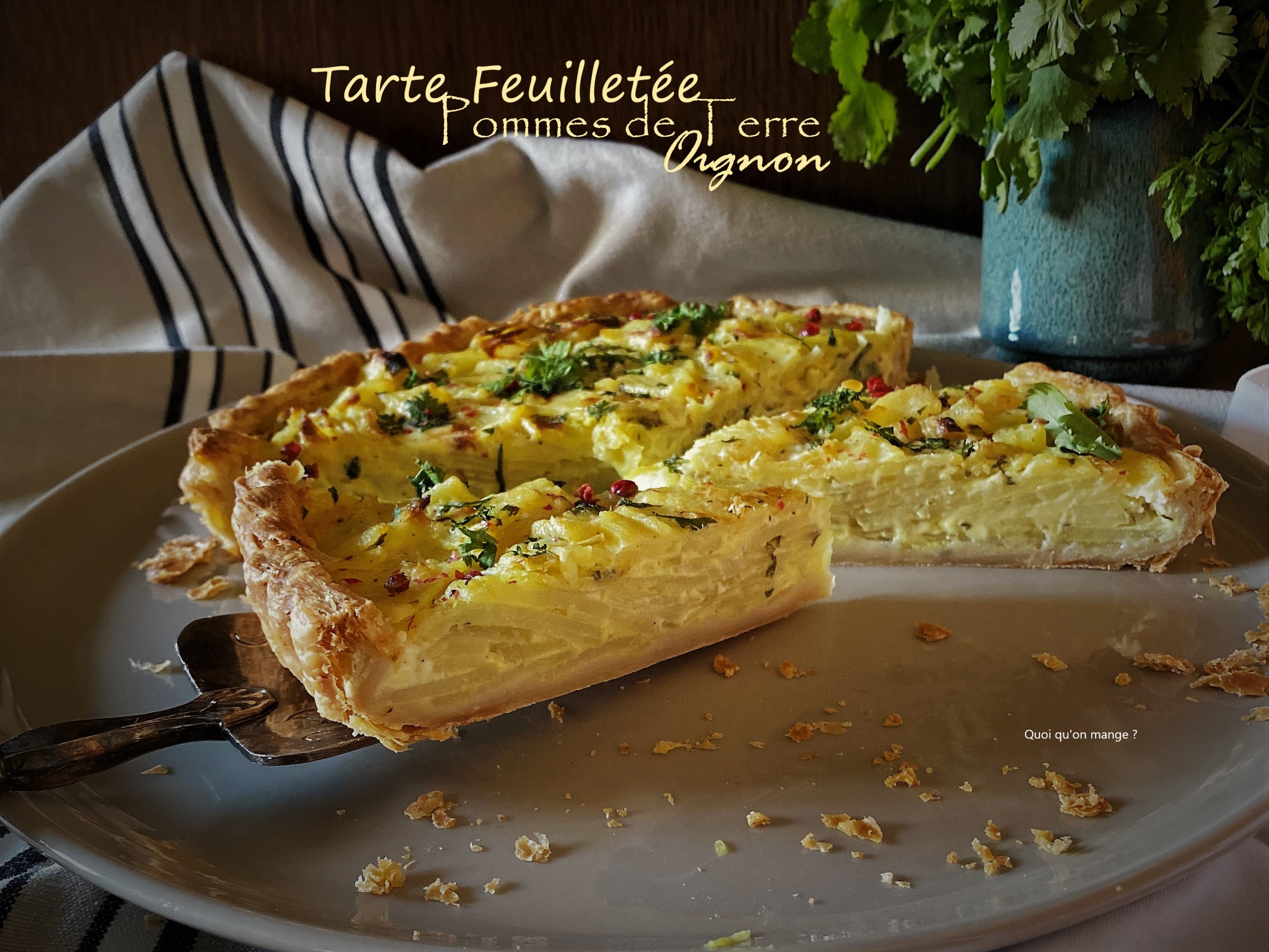 Tarte feuilletée aux pommes de terre et oignon