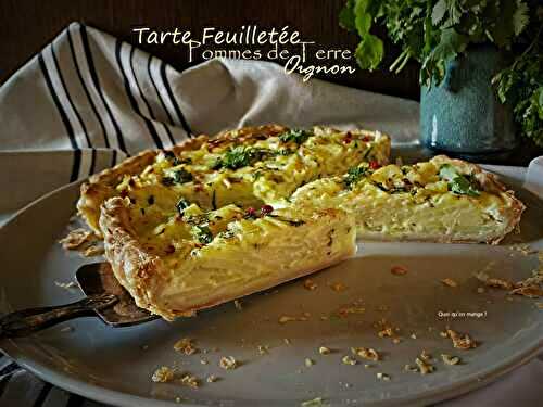 Tarte feuilletée aux pommes de terre et oignon