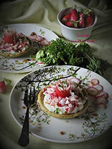 Tartelette aux radis roses, inspirée de la ‘douce tartelette’ de JF Piège