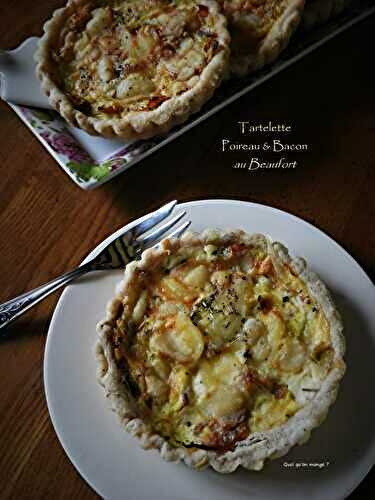 Tartelettes poireaux et bacon au Beaufort