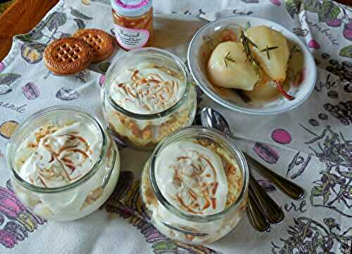 Tiramisù poires et caramel au beurre salé