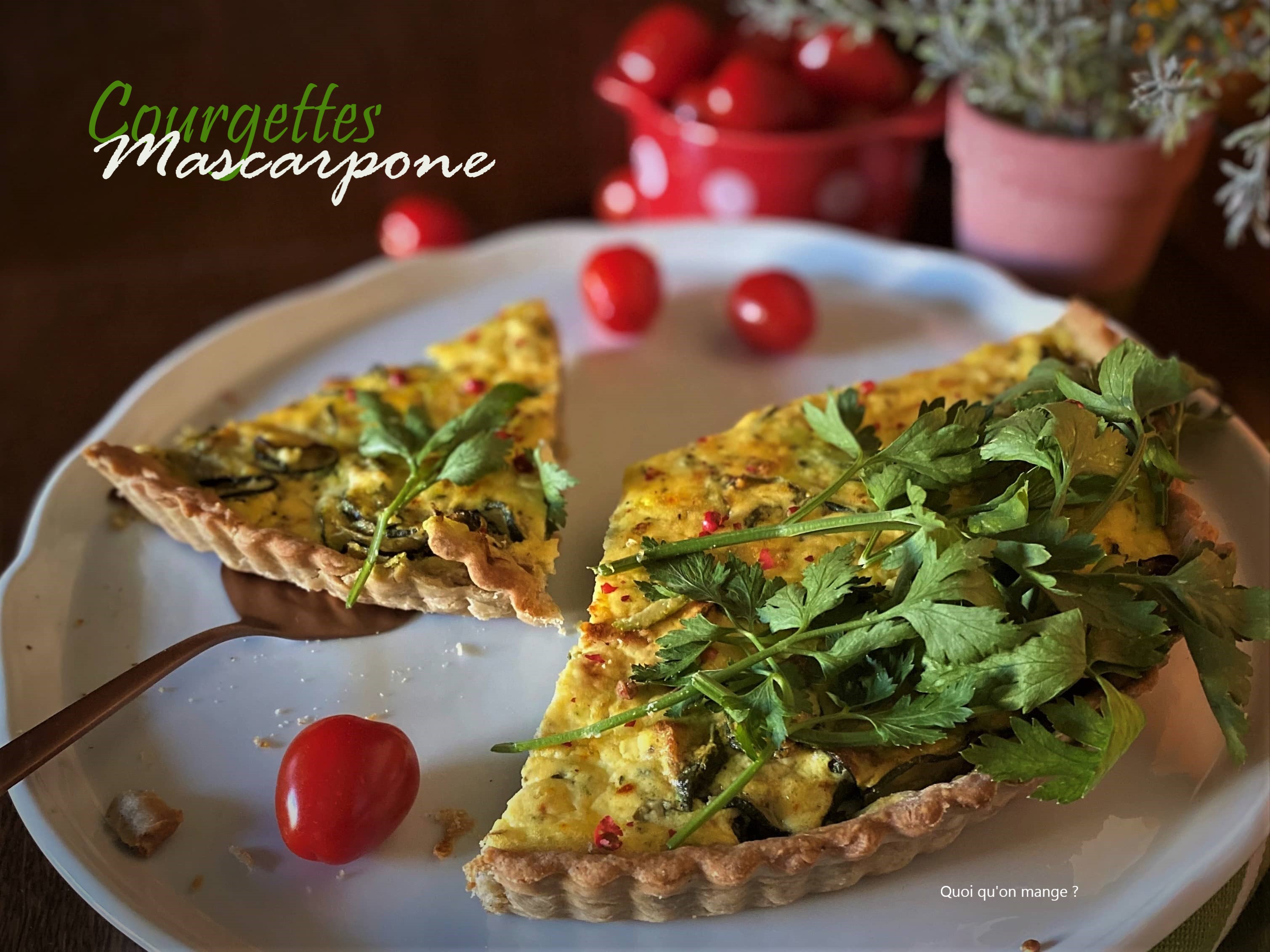 Tarte aux courgettes – fromages – herbes fraîches et de Provence