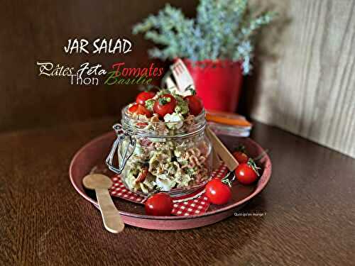 Jar Salad de pâtes, tomates cerise, thon et feta – Bataille Food #115