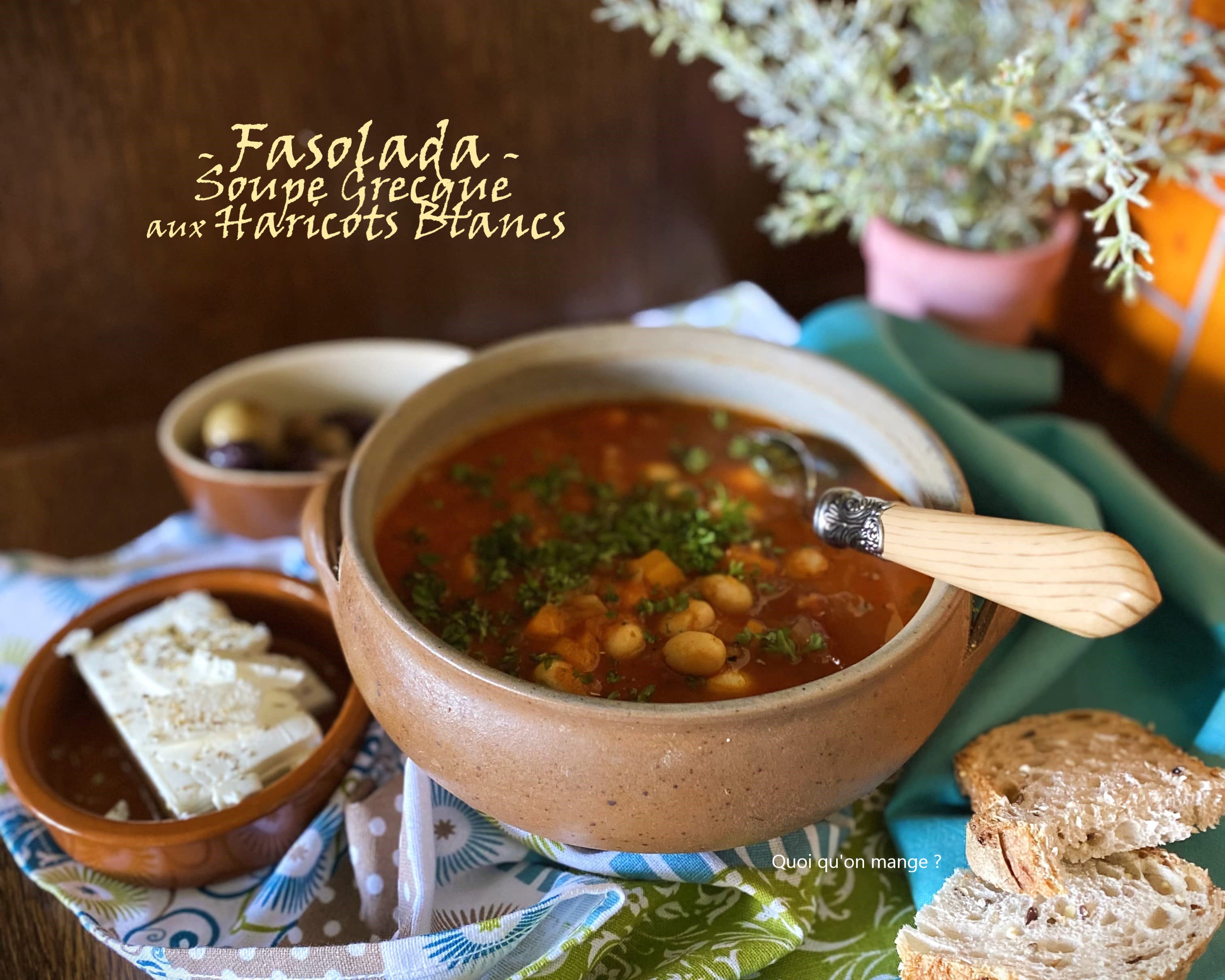 Fasolada – Soupe grecque de haricots blancs aux légumes