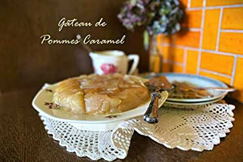 Gâteau de Pommes Caramel et Crème Anglaise