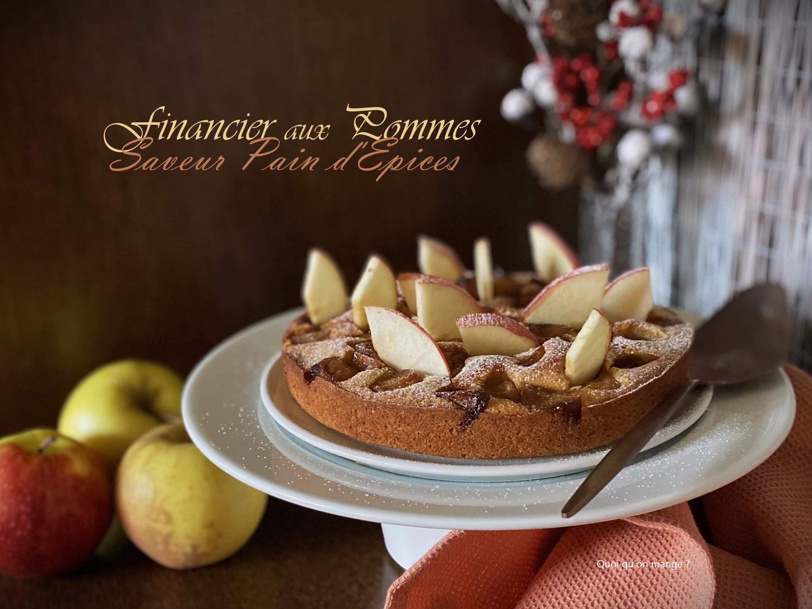 Financier aux pommes au bon goût du pain d’épices