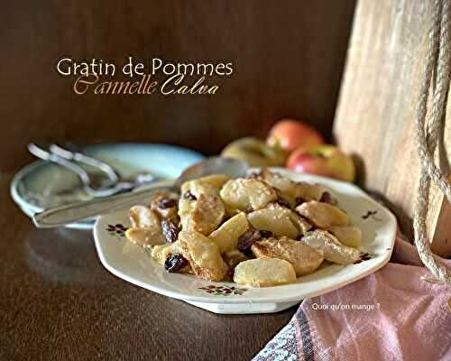 Gratin de pommes à la cannelle et au Calva