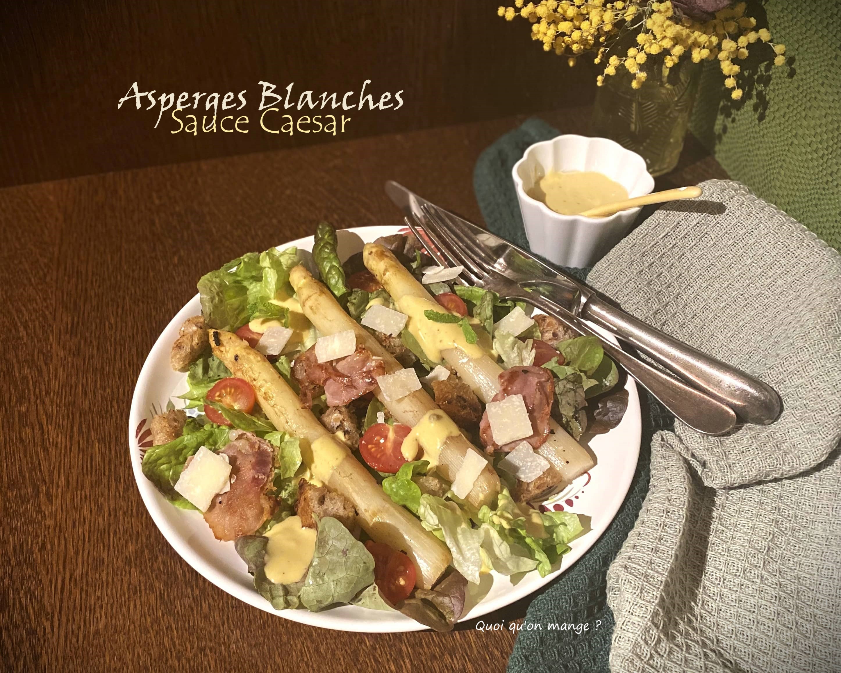 Asperges blanches – sauce Caesar