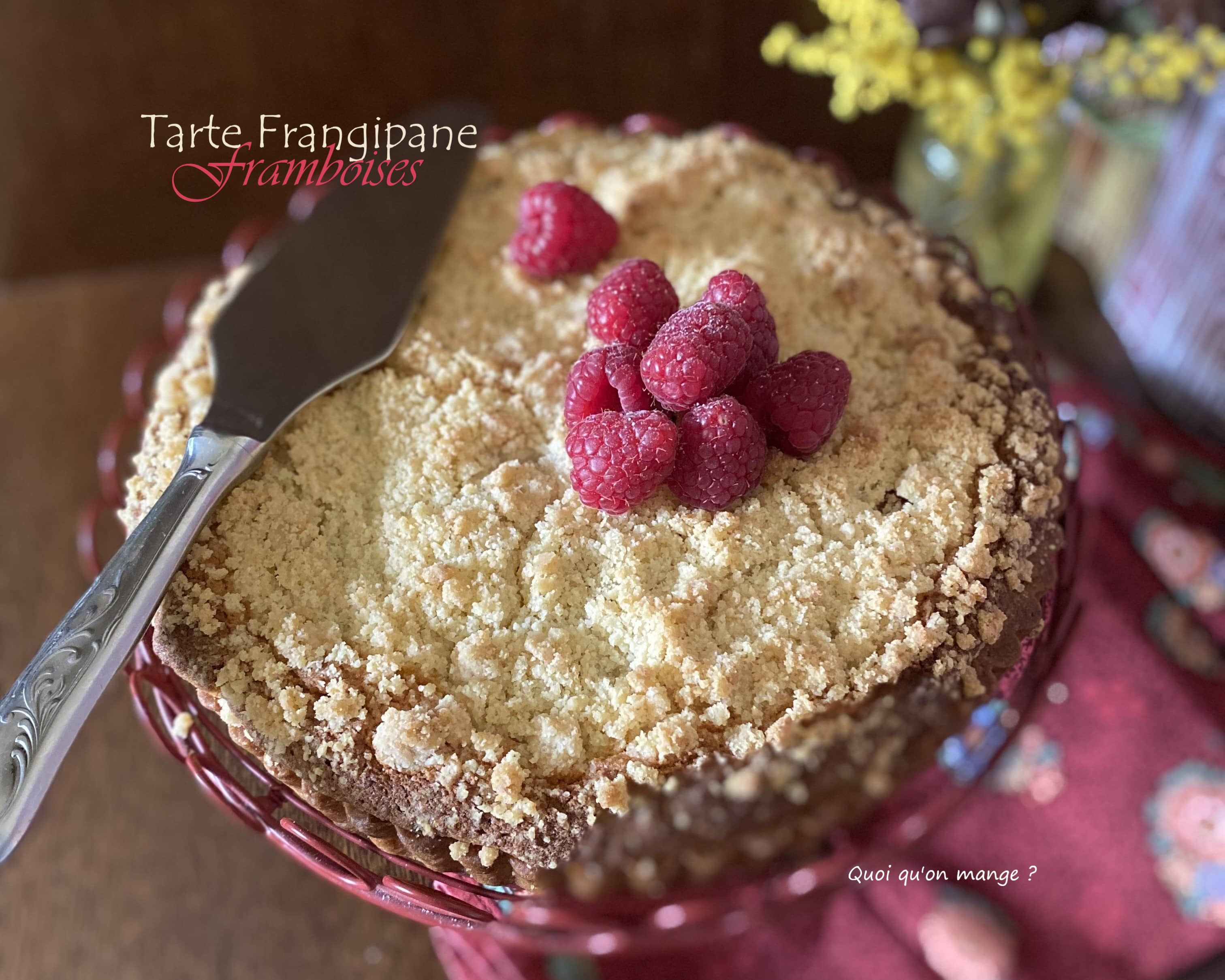 Tarte frangipane – Framboises fraîches