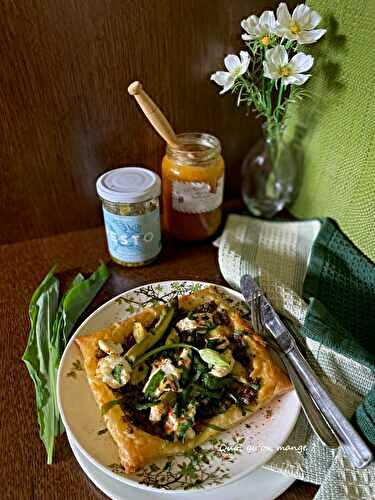 Tartelette à la Brousse – Ail des Ours et Asperges Vertes