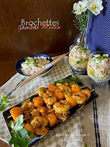 Brochettes de Gambas et Melon – duo parfait pour régaler l’été