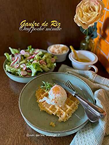 Gaufres de riz perdu – Œuf poché minute