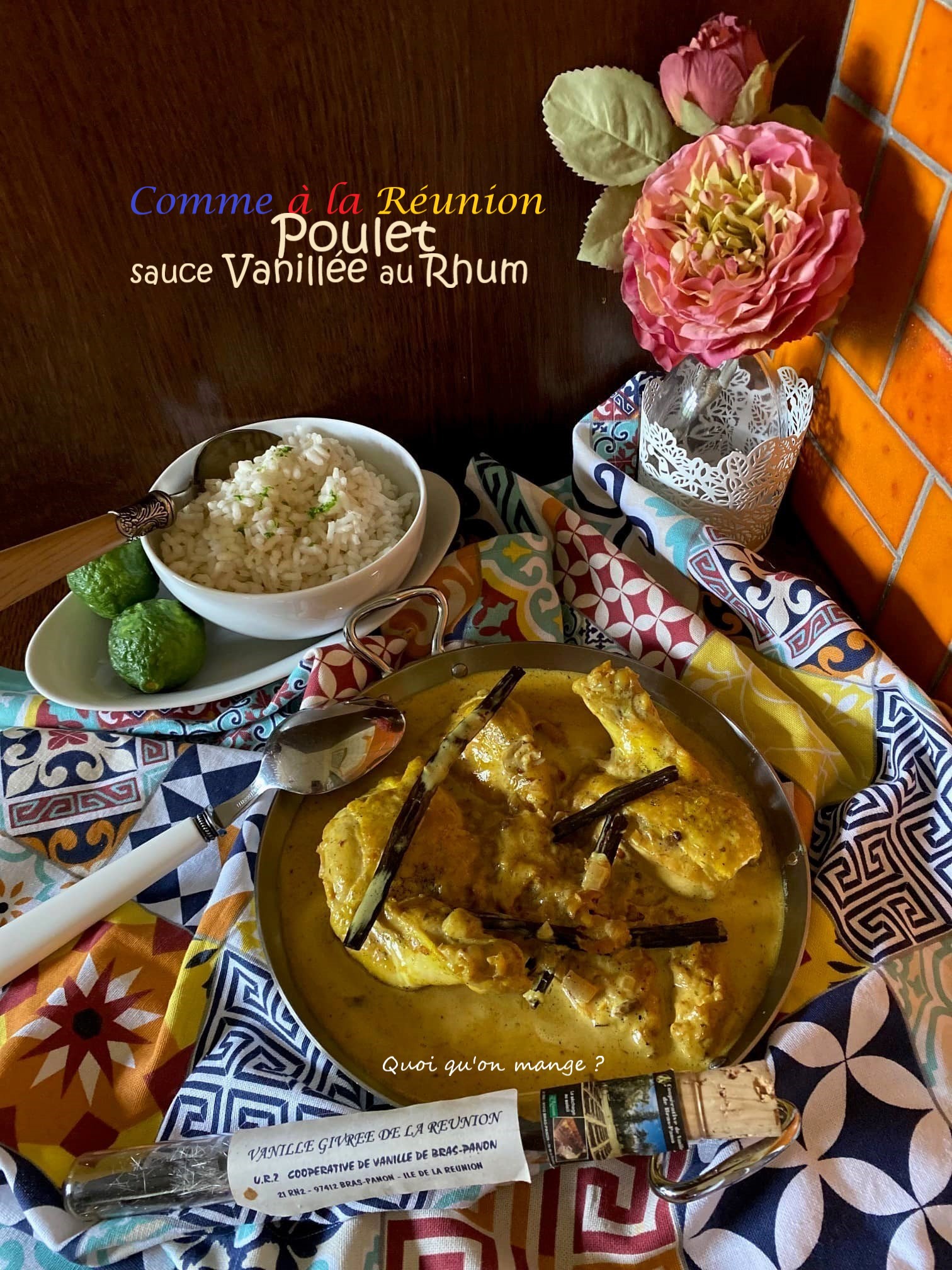 Comme là bas… Poulet aux saveurs de la Réunion – Rhum et Vanille