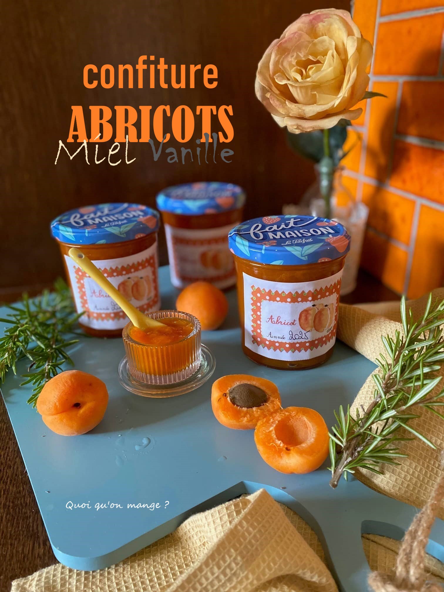 Confiture d’Abricots Vanillée au Miel de Romarin