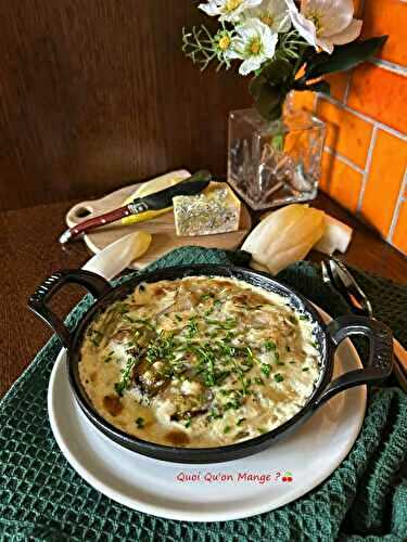 Gratin d’Endives à la Fourme de Montbrison
[sans chichi mais avec du caractère]