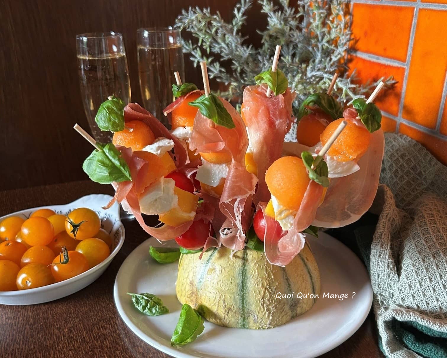 Mini Brochettes Mangue Melon Mozza Tomate | Une belle fraîcheur d’Eté