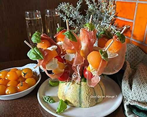 Mini Brochettes Mangue Melon Mozza Tomate | Une belle fraîcheur d’Eté