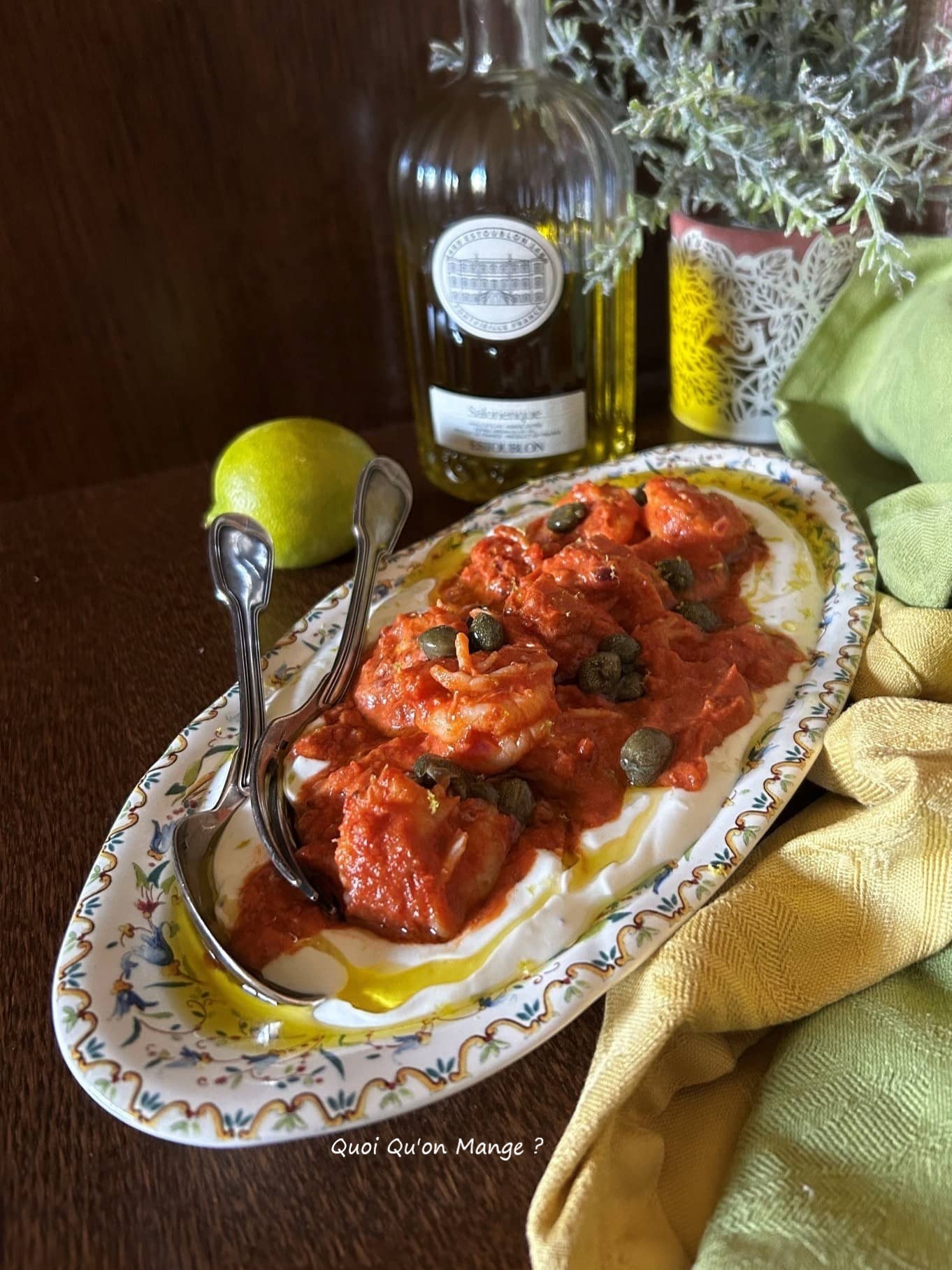 Crevettes au Tomates sur lit de Yaourt Grec | Comme une spécialité grecque à découvrir