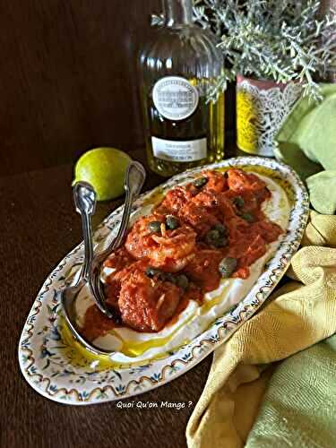 Crevettes au Tomates sur lit de Yaourt Grec | Comme une spécialité grecque à découvrir