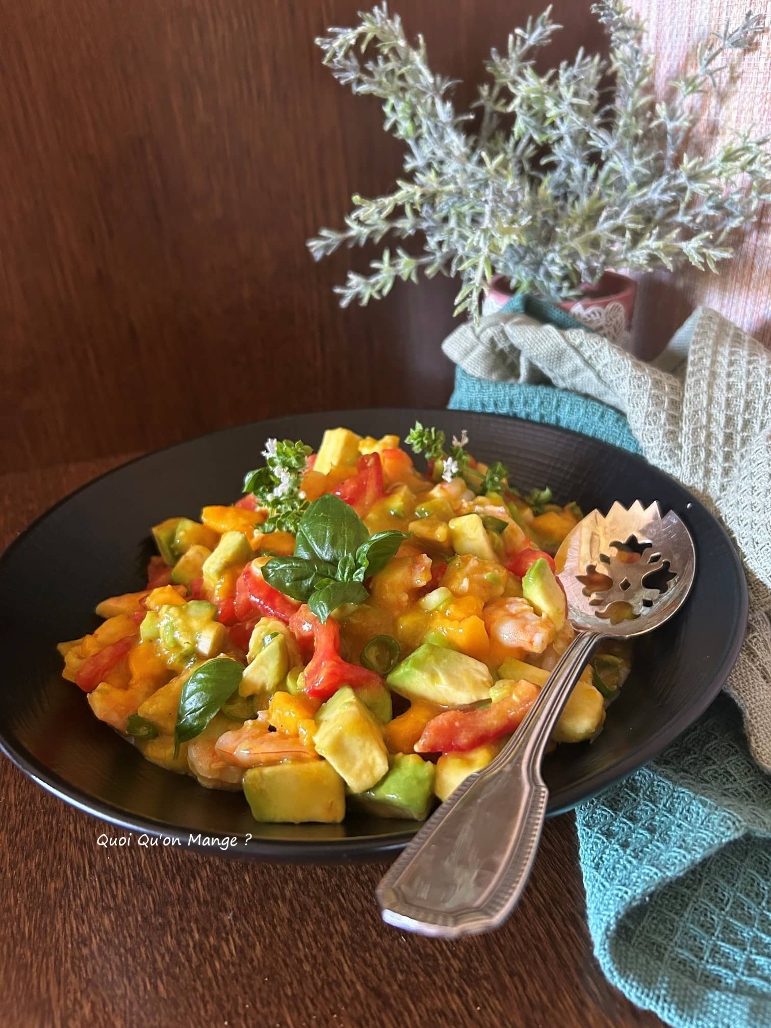 Salade Ceviche Mangue Crevettes