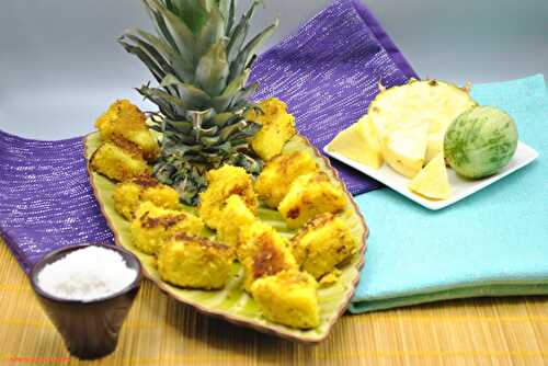 Ananas pané à la noix de coco