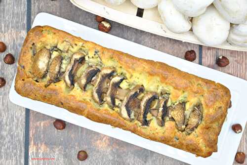 Cake champignons noisettes