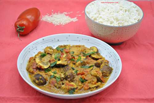 Champignons et tomates au curry