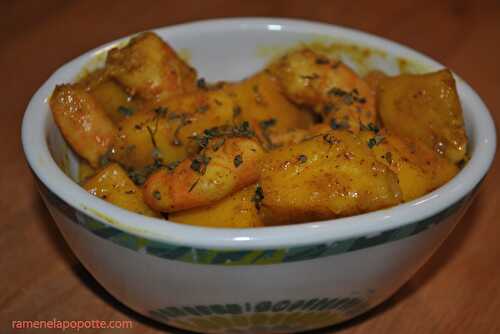 Curry express de crevettes à la mangue
