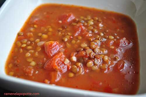 Fakes (soupe de lentilles et tomates)