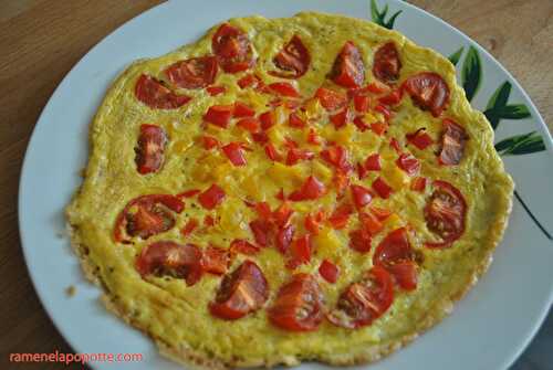 Frittata poivrons - tomates cerises