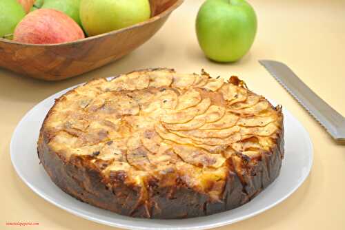 Gâteau au fromage et pommes