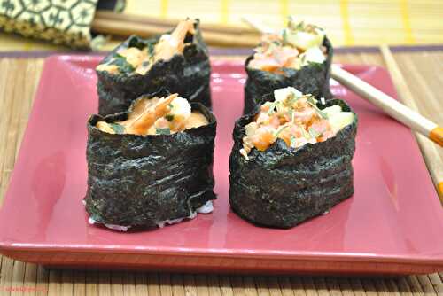 Gunkan aux crevettes et saumon fumé - Bataille Food #62
