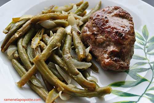 Haricots verts et oignons nouveaux