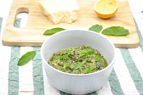 Pesto menthe noisettes