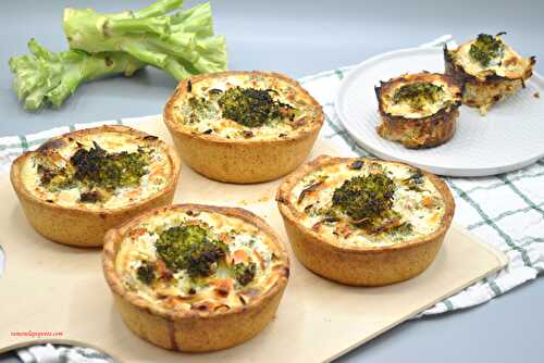 Quiches brocolis saumon fumé