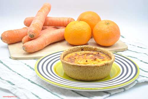 Quiches carottes et lardons au lait de coco