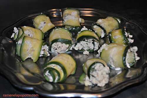 Roulés de courgettes au fromage