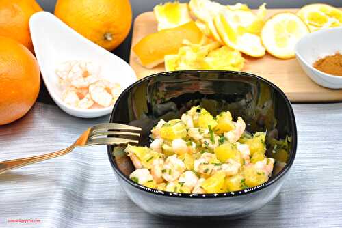 Salade crevettes et oranges